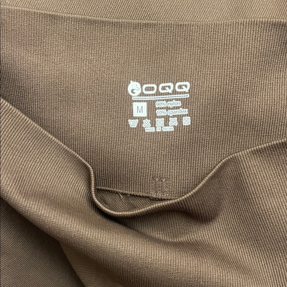 Ribbed Seamless Workout High Waist Athletic Straight Leggings - Picture 4 of 6